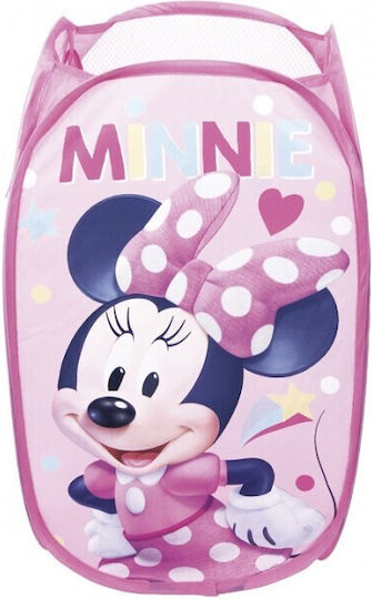 Arditex Kinder Aufbewahrungskorb aus Stoff Minnie Mouse Rosa 36x36x58cm 1Stück
