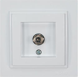 Eurolamp Πρίζα Κεραίας Τηλεόρασης σε Λευκό χρώμα 152-10142