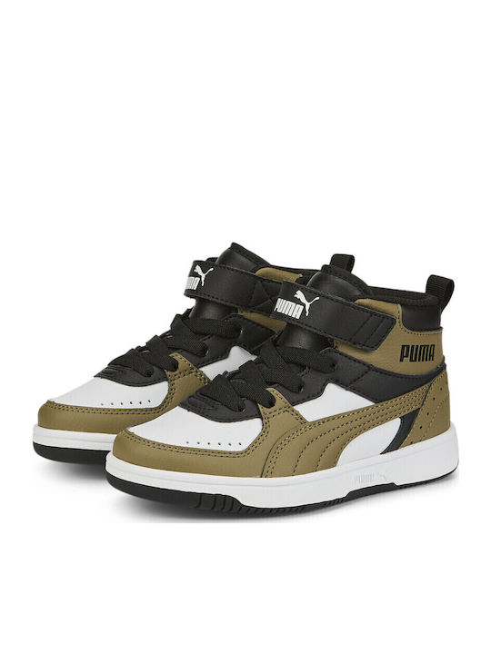 Rebound JOY Kids Sneakers High with Scratch Khaki