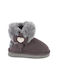 Lelli Kelly Olivia Kids Suede Boots with Hoop & Loop Closure Gray