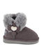 Olivia Ghete Copii din Suede cu Velcro Gri