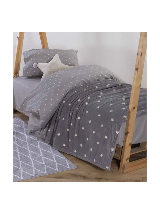 Nef-Nef Homeware Одеяло Флийс Precious Сиво 160x220см