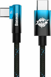 Baseus MVP Elbow Angle (90°) / Braided USB 2.0 Cable USB-C male - USB-C male 100W Blue 2m (CAVP000721)