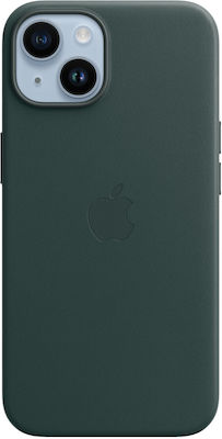 Apple Leather Case with MagSafe Umschlag Rückseite Leder Forest Green (iPhone 14) MPP53ZM/A