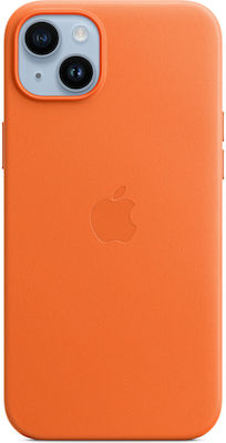 Apple Leather Case with MagSafe Umschlag Rückseite Leder Orange (iPhone 14 Plus) MPPF3ZM/A