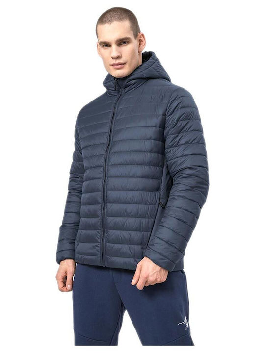 4F Herren Winter Jacke Puffer Blau