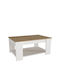 Rechteckig Couchtisch Alden White / Natural L90xB60xH42cm