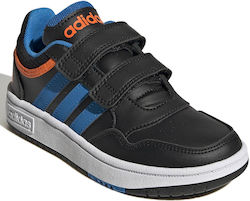 Adidas Încălțăminte sport pentru copii Baschet Hoops 3.0 Cf cu velcro Core Black / Blue Rush / Impact Orange