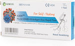 Genesis Ezer Flu & Covid-19 Duo 1τμχ Αυτοδιαγνωστικό Τεστ Ταχείας Ανίχνευσης Αντιγόνων Covid-19 & Γρίπης με Ρινικό Δείγμα