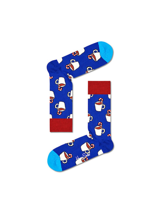 Happy Socks Candy Cane & Cocoa Men's Socks Black/Blue 2Pack