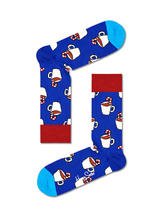 Happy Socks Candy Cane & Cocoa Ανδρικές Κάλτσες Black/Blue 2Pack