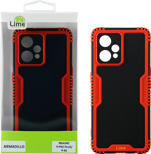 Lime Armadillo Camera Guard Umschlag Rückseite Kunststoff Rot (Realme 9 / 9 Pro+)