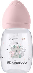 Kikka Boo Plastikflasche mit Silikonsauger für 3+ Monate Savanna Pink 260ml 1Stück