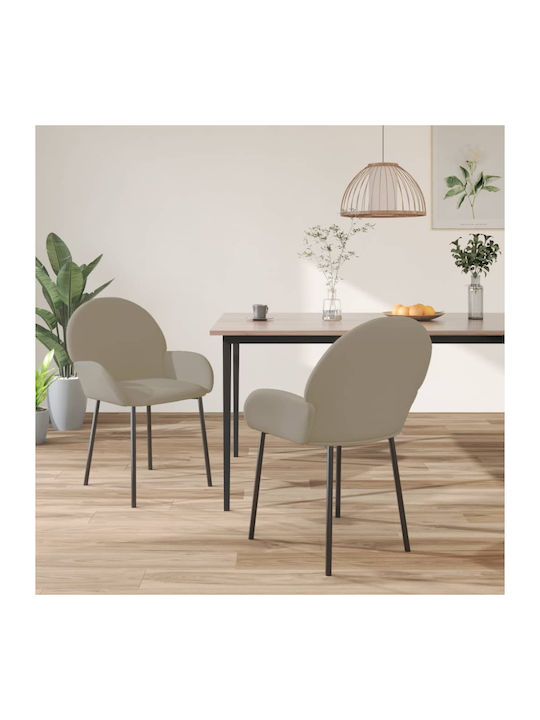 Stühle Speisesaal Light Gray 2Stück 58x57x78.5cm