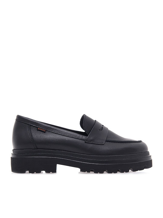 Ragazza Leather Women's Moccasins in Black Color