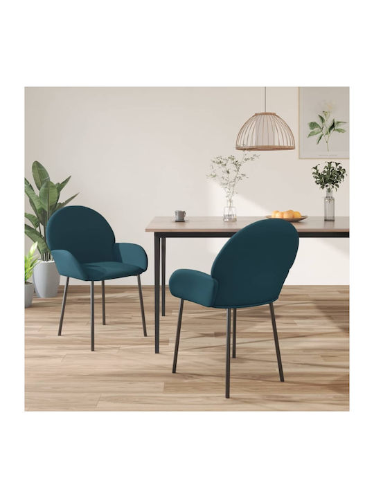 Stühle Speisesaal Blue 2Stück 58x57x78.5cm