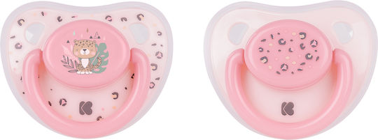Kikka Boo Savanna Orthodontic Pacifiers Silicone Tiger - Pink for 0-6 months 2pcs