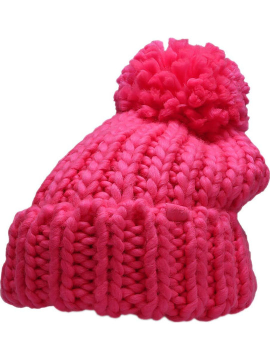 Beanie Căciulă Femeiască Tricotată în Culoare Fuchsia