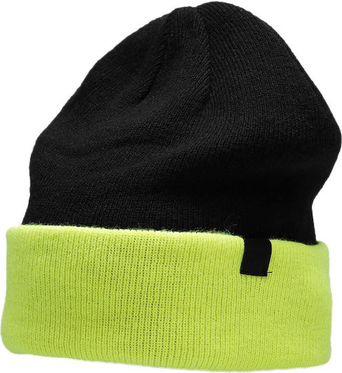 Beanie Männer Wendbar Beanie Gestrickt in Gelb Farbe