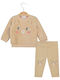 Energiers Kids Set with Leggings Winter 2pcs Beige