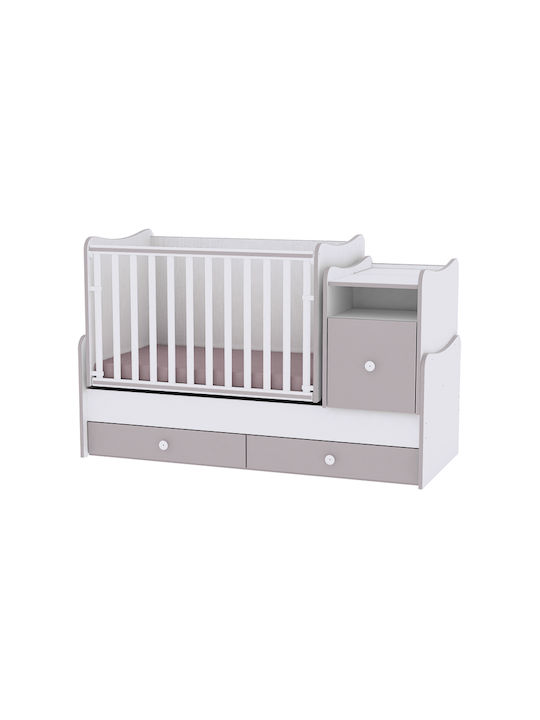 Lorelli Convertible Baby Crib Trend Plus White & String for Mattress 62x110cm