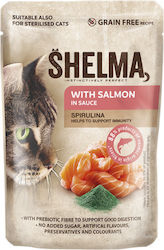 Shelma Spirulina Wet Food for Sterilised Cats In Pouch with Salmon 1pc 85gr