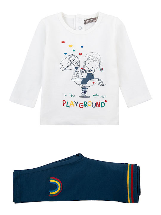Kids Clothing Set with Leggings Winter 2 Pieces White