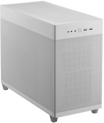 Asus Prime AP201 Гейминг Micro Tower Компютърна кутия със странично прозорче Mesh White Edition