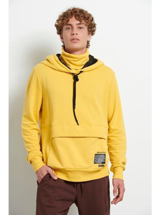 BodyTalk Men's Sweatshirt with Hood and Pockets Yellow