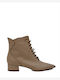 Mourtzi Leather Women's Ankle Boots Brown