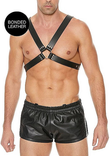 Shots Ouch Men's Large Buckle Harness Мъжки харнес Black