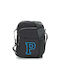 Pepe Jeans Shoulder / Crossbody Bag with Zipper, Internal Compartments & Adjustable Strap Black 5.5x24cm