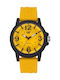 CAT Groovy Herrenuhr 44.5mm Batterie mit Gelb Kautschukarmband