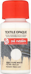 Royal Talens Art Creation Textile Opaque Σετ Υγρά Χρωμάτα Χειροτεχνίας Λευκά για Ύφασμα 1001 Pure White 50ml 4τμχ