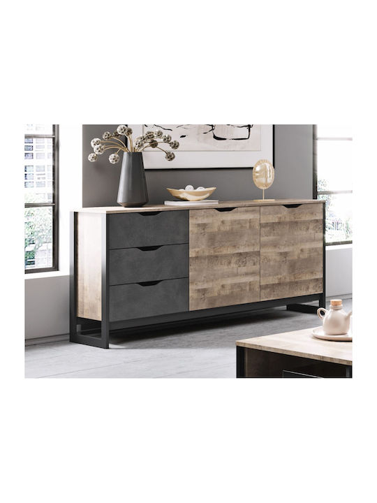 Bufet Arden Din Lemn Cu Sertare Sand Gragne / Matera 161x39.6x78.6cm