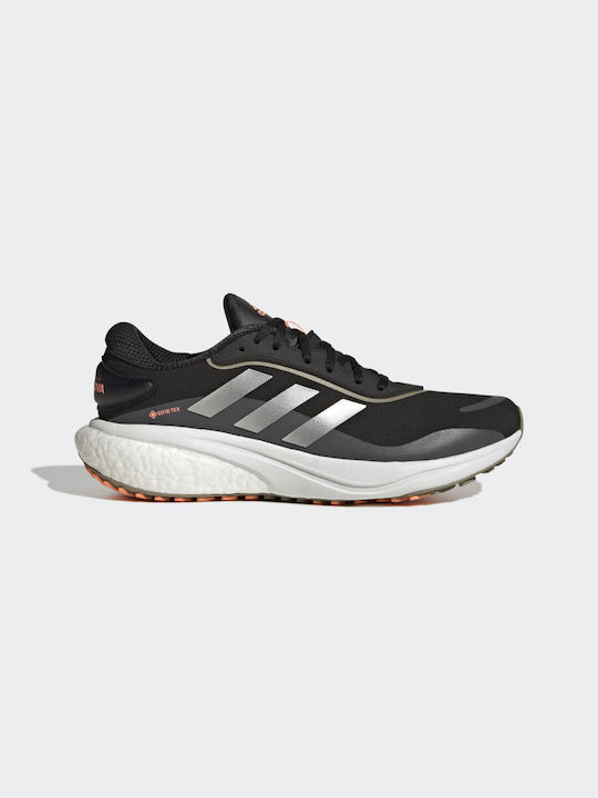 Adidas Supernova Gore-Tex Ανδρικά Αθλητικά Παπούτσια Running Αδιάβροχα με Μεμβράνη Gore-Tex Core Black / Silver Metallic / Beam Orange