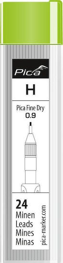 Pica 24 Packages x 24 Mechanical Pencil Lead Refills Fine-Dry Thickness 0.9mm Type H
