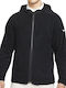 Thermafit Fleece Ανδρική Ζακέτα με Κουκούλα Μαύρη