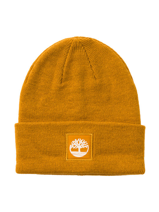 Timberland Beanie Ανδρικός Σκούφος Πλεκτός σε Κίτρινο χρώμα