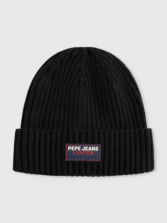 HAYES Beanie Beanie with Rib Knit in Black color