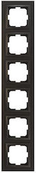 Eurolamp Switch Frame 6 Positions in Black Colo...