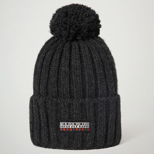 Fea 2 Beanie Unisex Beanie with Rib Knit in Gray color