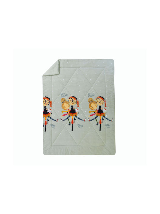 Nef-Nef Homeware Παιδικό Κουβερτοπάπλωμα Μονό Girl Friends Aqua 160x220εκ.