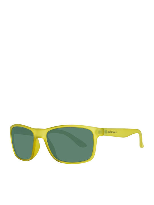 Skechers Sunglasses Κίτρινα with Acetate Frame & Green Lens Skechers Sunglasses Κίτρινα with Acetate Frame & Green Lens
