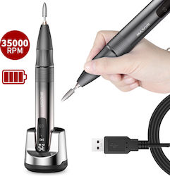 JMD-109P Nail Drill Battery 15W Gray with 35000...