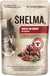 Shelma Υγρή Τροφή για Στειρωμένες Γάτες σε Φακελάκι με Βοδινό 85gr