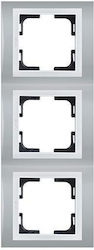 Eurolamp Schalterrahmen 3-fach in Silber Farbe ...