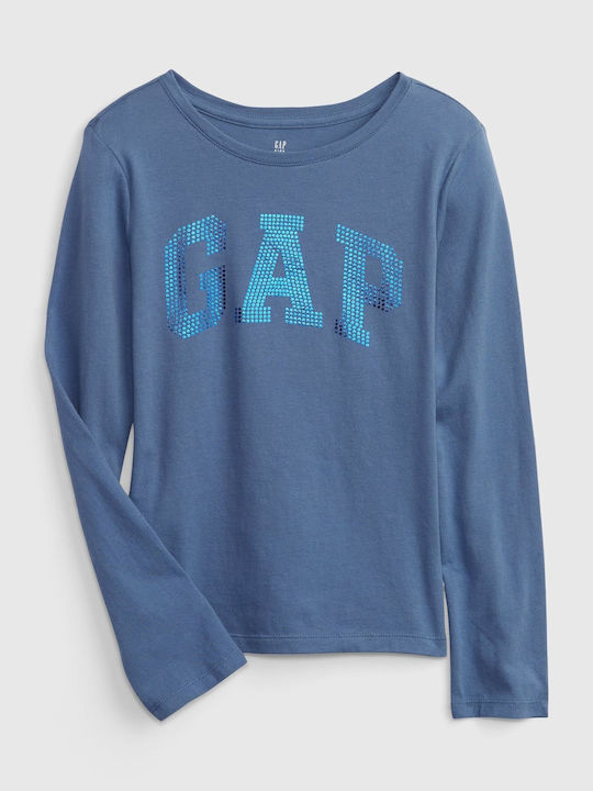 Παιδική Gap Logo Μπλούζα bainbridge blue