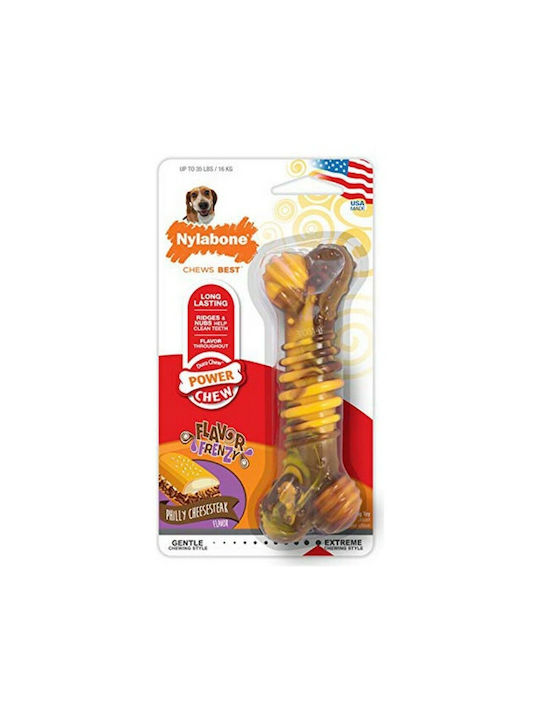 Nylabone Philly Cheesestake Παιχνίδι Κόκκαλο Σκύλου με Γεύση Βοδινό και Τυρί Small Καφέ 1τμχ