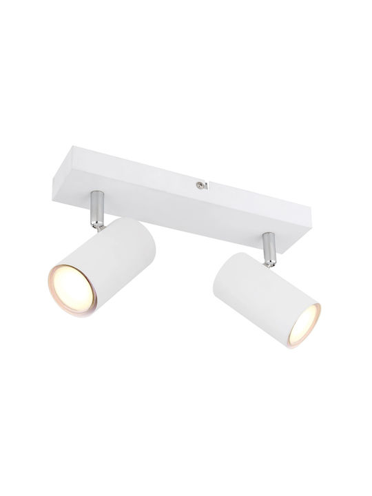 Globo Lighting Robby Διπλό Σποτ με Ντουί GU10 σ...